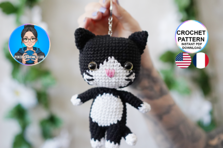 (Photo réelle de l'amigurumi réalisé par Pixel Crochet Lab by Julie)