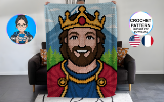 Prince du royaume - patron de couverture C2C au crochet