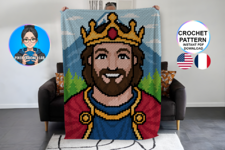 Prince du royaume - patron de couverture C2C au crochet