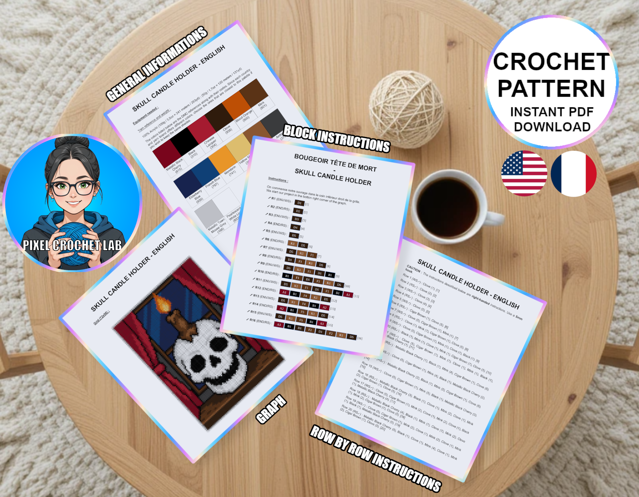 Medieval Knight - C2C Crochet Blanket Pattern - Pixel Crochet Lab by Julie