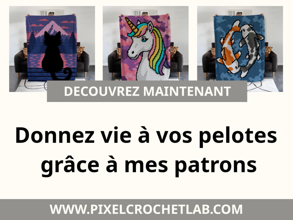 Patron au Crochet en Pixel Art : Modèles C2C et tapestry crochet